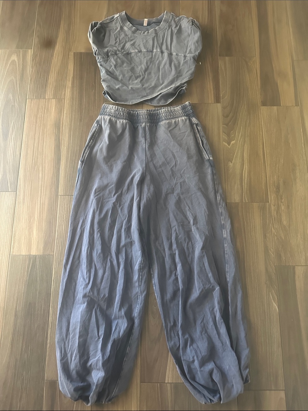 FREE PEOPLE HOT SHOT CROSSOVER SET Blue Ash Size - M